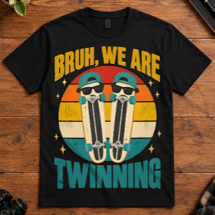 Camiseta Skater Bruh Estamos en Sincronía Vibe Coincidente