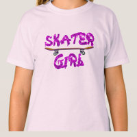 Skater Chica Purple Pink Skateboard