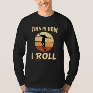 Camiseta Skater Chica Sk8 Skateboard Skateboard Retro Gift