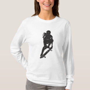 Camiseta Skater Chica Skateboard Sk8 Patinaje Divertido Ide