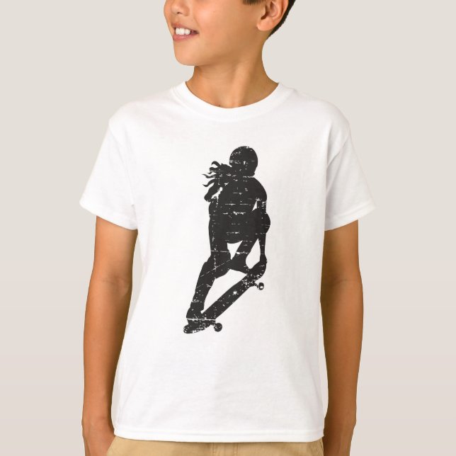 Camiseta Skater Chica Skateboard Sk8 Patinaje Divertido Ide (Anverso)