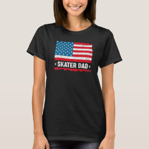 Camiseta Skater Dad America Us Flag Patriot Vintage