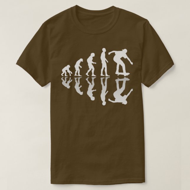 Camiseta Skater Evolution skateboard (Diseño del anverso)