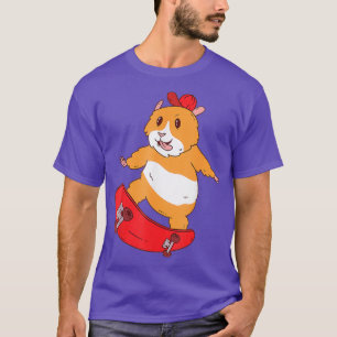 Camiseta Skater Hamster Funny Skateboarder Skateboarder Gua
