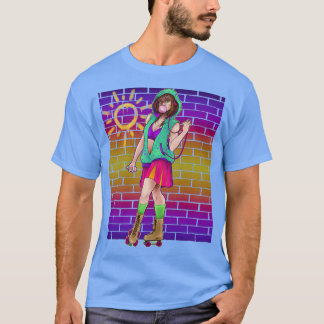 Camiseta Skater Neon Sunset