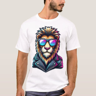 Camiseta Skater Retro Neon T-Rex Dinosaurio sintomático d
