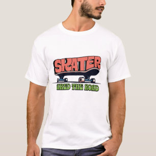 Camiseta Skater Shred the Road – Retro 70s Skateboarding