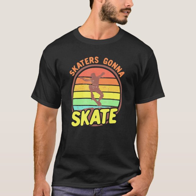 Camiseta Skaters van a patinar en Guay Retro Skateboard 1 (Anverso)