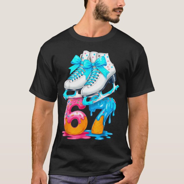 Camiseta Skating Ice Cream Drip Number 67 Player 67th Birth (Anverso)