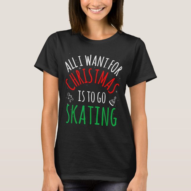 Camiseta Skating Skate - Group Matching Family Christmas Fu (Anverso)
