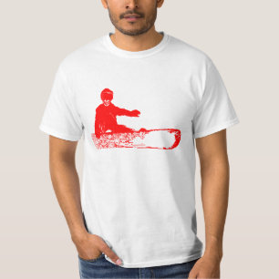 Camiseta skeleboarder. rojo