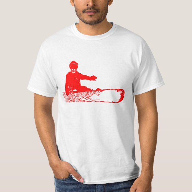 Camiseta skeleboarder. rojo (Anverso)