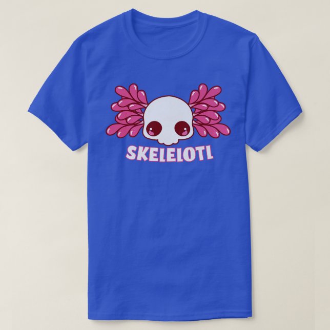 Camiseta Skelelotl Funny Kawaii Skeleton Cute Aolotl Lover  (Diseño del anverso)