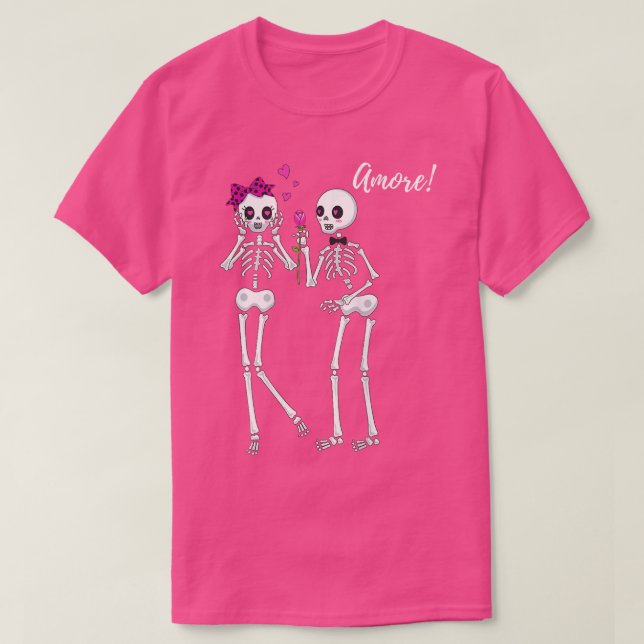 Camiseta Skeleton Amore  (Diseño del anverso)