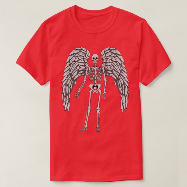 Camiseta Skeleton Angel Fairycore Grunge Gótico estético (Diseño del anverso)