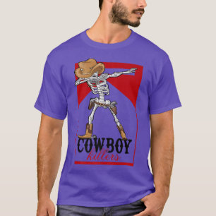 Camiseta Skeleton asesino de Cowboy retro Skeleton Western 
