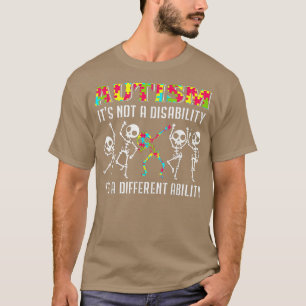 Camiseta Skeleton autista Dabbing no es un difuso de discap