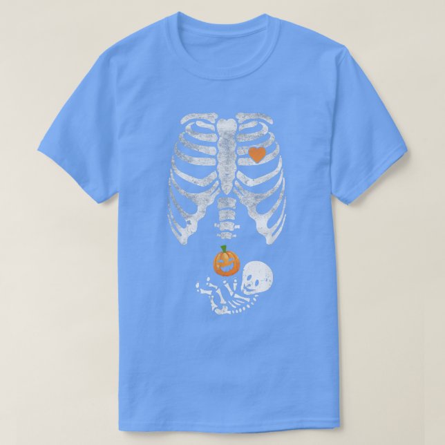 Camiseta Skeleton Baby Pregnant Xray Rib Cage for Fall Hall (Diseño del anverso)