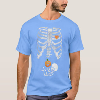 Camiseta Skeleton Baby Pregnant Xray Rib Cage for Fall Hall