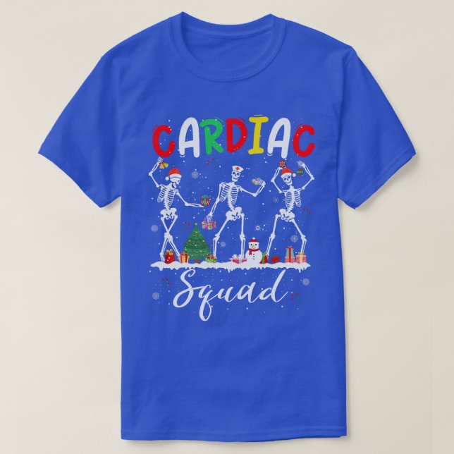 Camiseta Skeleton Bailando Feliz Navidad diac Enfermera Cor (Diseño del anverso)