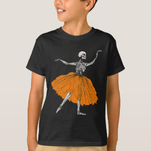 Camiseta Skeleton Ballerina Dance Tutu Spookone Ballet Bail