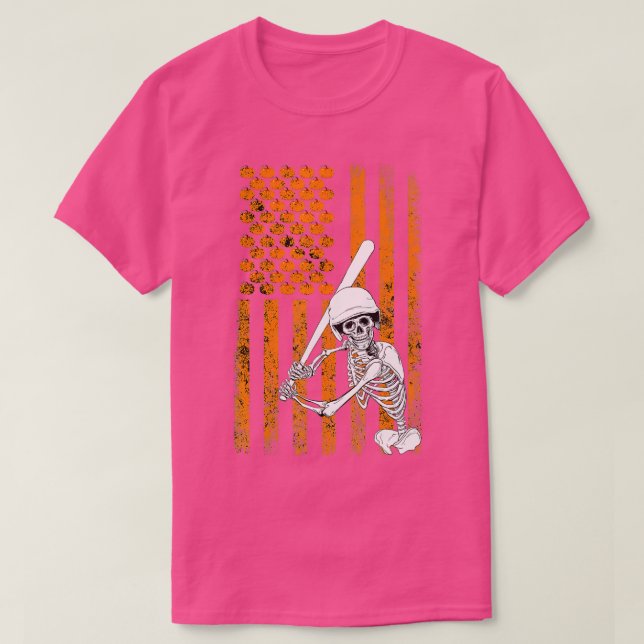 Camiseta Skeleton Baseball Player Fan Skeleton Halloween Ba (Diseño del anverso)