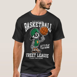 Camiseta Skeleton Basketball Street League Mens T-Shirt