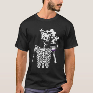 Camiseta Skeleton Bebe Café Asexual Orgullo Calavera LGBTQ