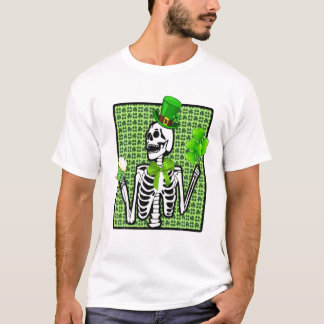 Camiseta Skeleton Beer Green Beer St Patricks Day Iris