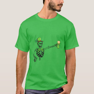 Camiseta Skeleton Beer Green Beer St Patricks Day Iris