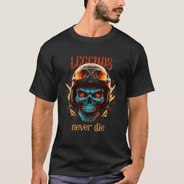 Camiseta Skeleton Biker Mystic Death Bone (Anverso)