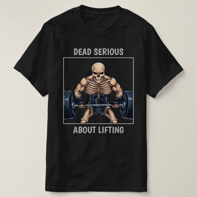 Camiseta Skeleton Black de Weightlifon (Diseño del anverso)