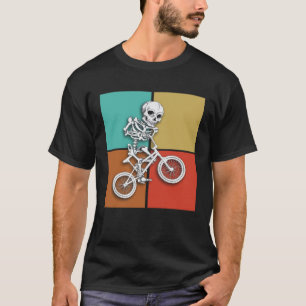 Camiseta Skeleton BMX Halloween BMX Carreras estilo libre