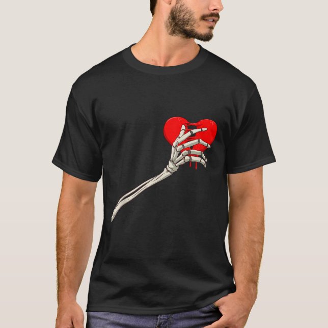 Camiseta Skeleton Broken Heart Bones Divorce Breakup Heartb (Anverso)