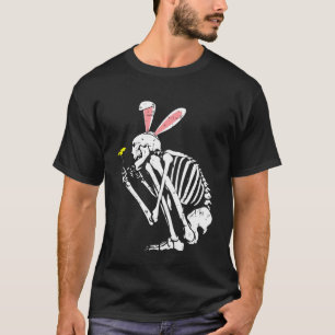 Camiseta Skeleton Bunny Ears Semana Santa Huevos de caza de