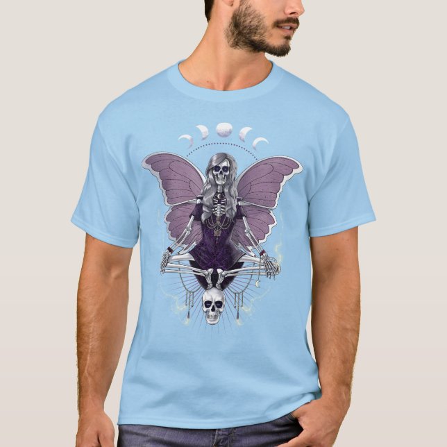 Camiseta Skeleton Butterfly Goth (Anverso)