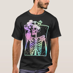 Camiseta Skeleton Café Consumidor Mujeres hombres Costú Hal