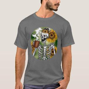 Camiseta Skeleton Caída Calabaza de Sunflower Spice Latte C