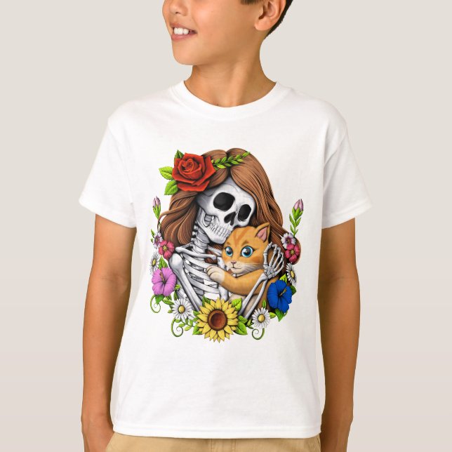 Camiseta Skeleton Cat (Anverso)