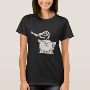 Camiseta Skeleton Cat Hand Lazy Halloween disfraz Guay Bone