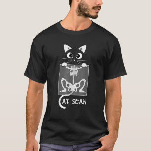 Camiseta Skeleton Cat Scan Ct Scanny Gracioso X Ray Pun Mem
