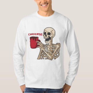 Camiseta Skeleton Cheers para Halloween
