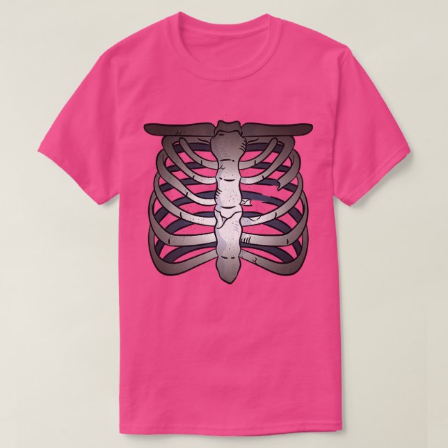 Camiseta Skeleton Chest Bones Personalizado Funny Anatomía  (Diseño del anverso)