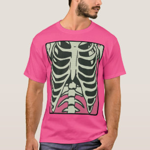 Camiseta Skeleton Chest XRay Costume Horror Radiogra humana