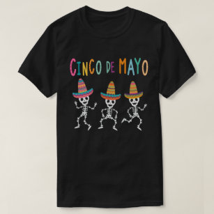 Camiseta Skeleton con Gorra Funny Cinco De Mayo
