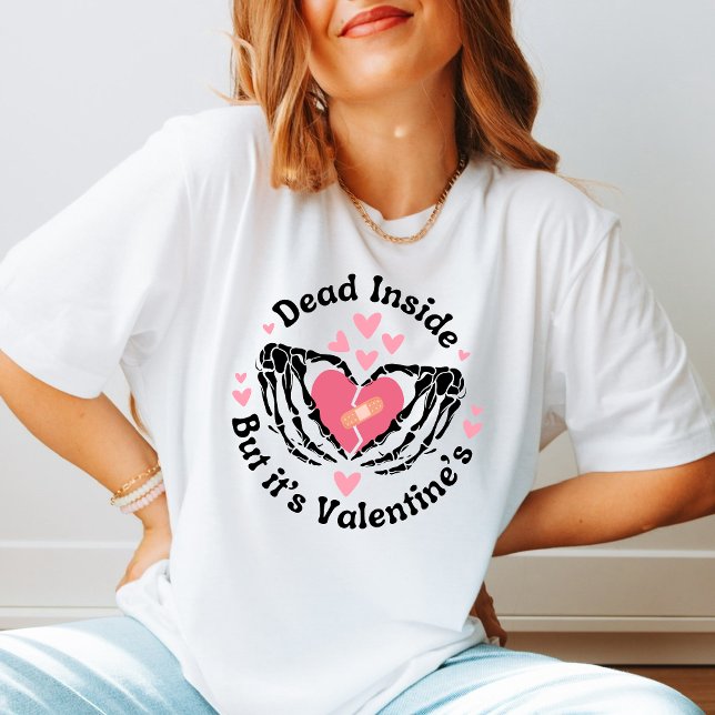 Camiseta Skeleton contra San Valentín, gracioso y sarcástic (Subido por el creador)