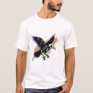 Camiseta Skeleton Crow de Storey Art