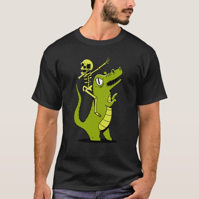 Camiseta skeleton dab dabbing rex (Anverso)