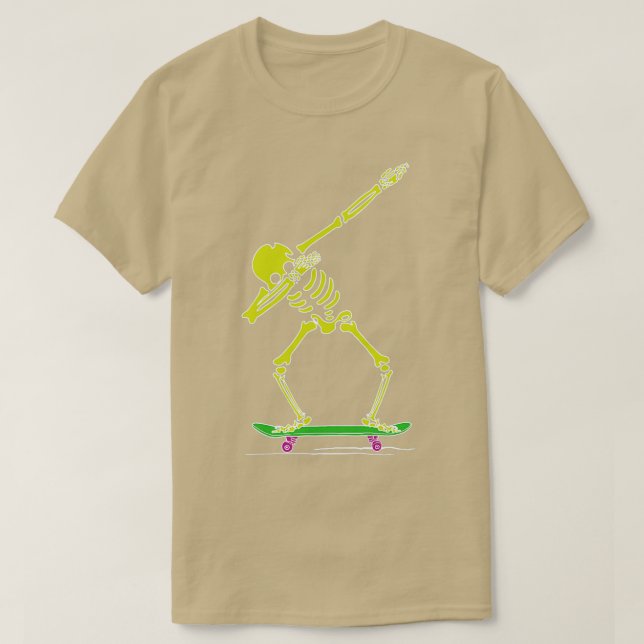 Camiseta Skeleton DABBING en Skateboard Fun regalo para el  (Diseño del anverso)