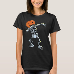 Camiseta Skeleton Dabbing Pose Jack O' Lantern Calabaza